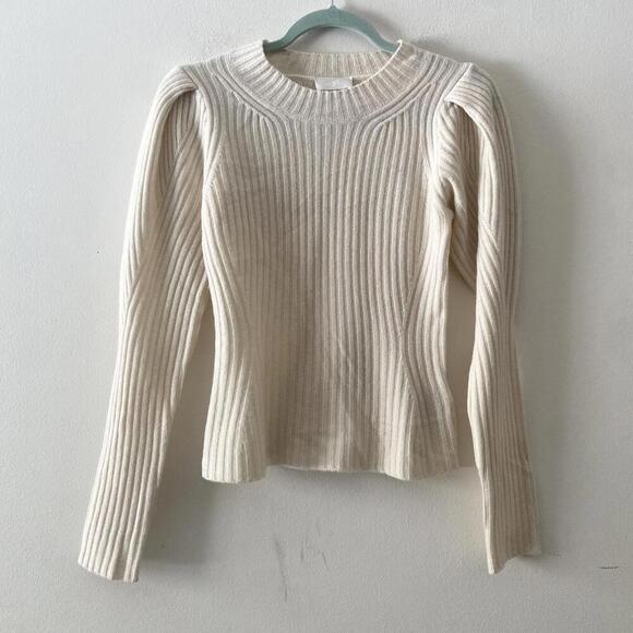 7 FOR ALL MANKIND cream cashmere sweater - Picture 2 of 7